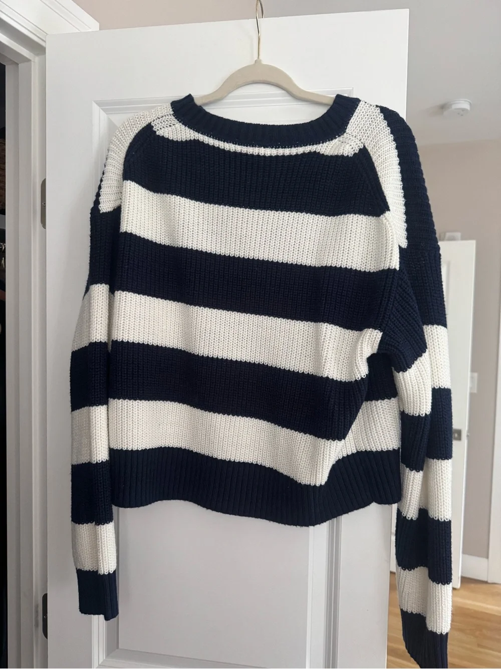 Garage Blue and White Sweater